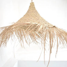 Load image into Gallery viewer, Moroccan Rattan Palm Light || Cone  Fringe Suspension Light  Shade