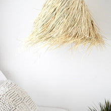 Load image into Gallery viewer, Moroccan Raffia Palm fibre light || Woven Natural Rattan light || Boho Lights