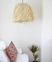 Load image into Gallery viewer, Moroccan Raffia Palm fibre light || Woven Natural Rattan Dome light || Boho Lights