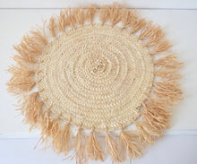 Load image into Gallery viewer, Moroccan Rattan Round Placemats || 4 Handmade 60 cm Natural Placemat || Wedding Charger.