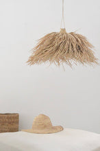 Load image into Gallery viewer, Moroccan rattan shaggy palm light hand made suspension lamp