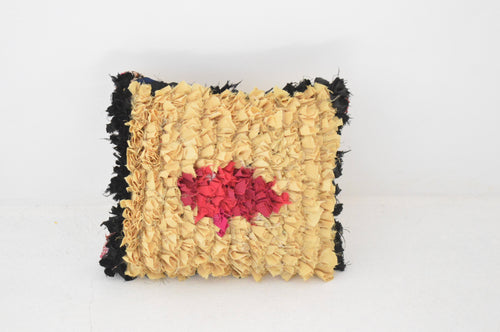 Boucherouite cushion trendy Berber cushion