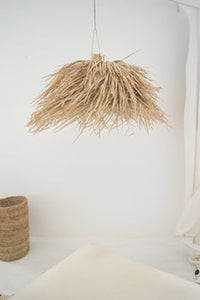 Moroccan rattan shaggy palm light hand made suspension lamp