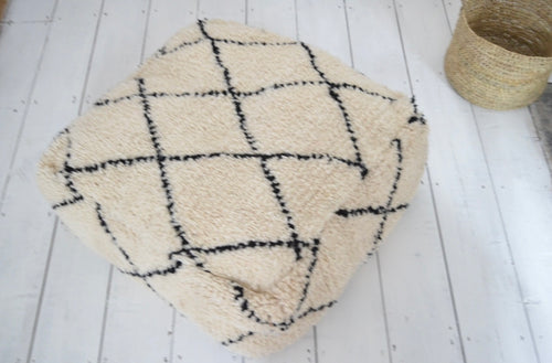 Pouf Beni Ourain Berber Ottoman  Pouf Floor Pillow