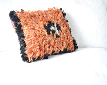 Load image into Gallery viewer, Boucherouite cushion cover trendy Berber cushion