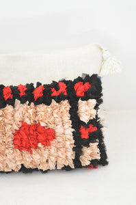 Boucherouite cushion trendy Moroccan Berber cushion